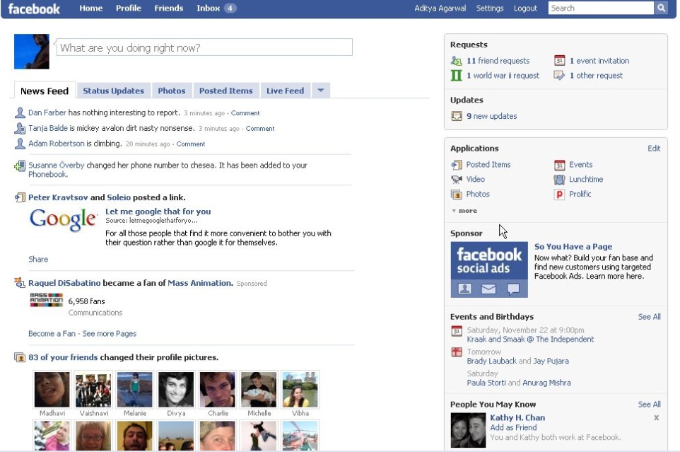 News Feed Screenshot